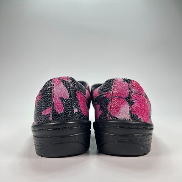 Klogs Mission Black Pink Slip On Floral Print Comfort Clogs Women’s Size 10M - Picture 5 of 11